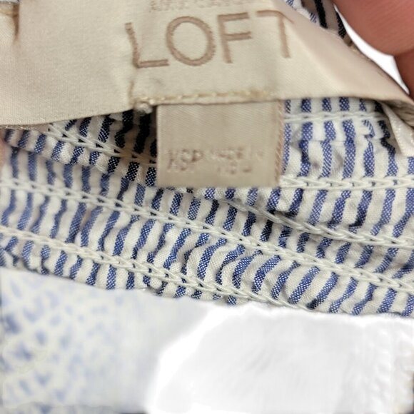 Ann Taylor Petite Off-the-Shoulder Blouse – Smocked Bodice & Embroidered Sleeve - Picture 7 of 8